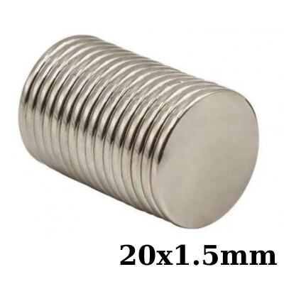 20x1.5mm Neodyum Güçlü Mıknatıs - Neodim Magnet - 1