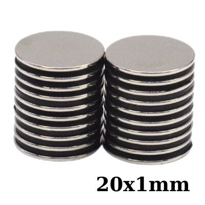 20x1mm Neodyum Güçlü Mıknatıs - Neodim Magnet - 1