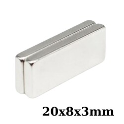 20x8x3mm Neodyum Güçlü Mıknatıs - Neodim Magnet 