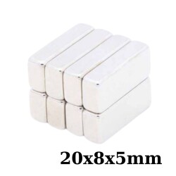 20x8x5mm Neodyum Güçlü Mıknatıs - Neodim Magnet 