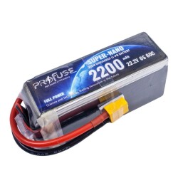 22,2V 6S 2200mAh 60C Lipo Batarya 