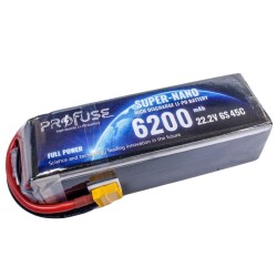 22,2V 6S 6200mAh 45C Lipo Batarya 