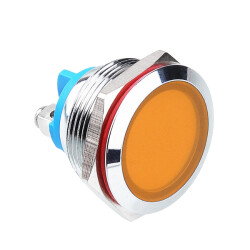 22L-P1 22mm 12-24V Metal Signal Lamp - Yellow 