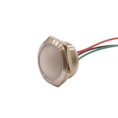 22L-P1/RG- 22mm 12-24V Metal Signal Lamp - 2 Renk Cathode - 1