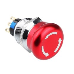 22M-Q1 22mm Metal Emergency Stop Button 