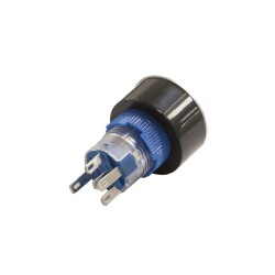 22mm 24V Sarı Power Simgeli Anahtarlı Buton - 2