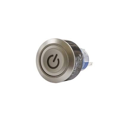 22mm 24V Spring Push Button with Red Power Icon - 1