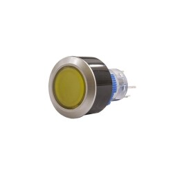 22mm 24V Yellow Permanent Button CD-AWY-11DZ/24V/Y - 1