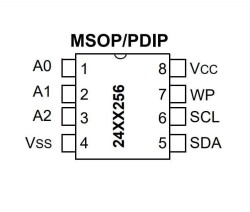 24LC256-I/P DIP-8 400kHz Microcontroller - 2