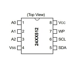 24LC512-I/P DIP-8 400kHz Microcontroller - 2