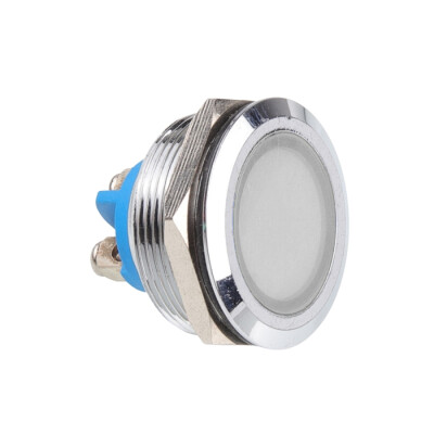 25L-P1 25mm 12-24V Metal Signal Lamp - White - 1