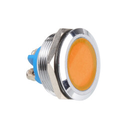 25L-P1 25mm 12-24V Metal Signal Lamp - Yellow 