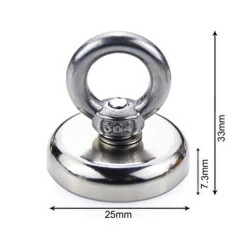 25mm Fishing Magnet - Neodymium Pot Magnet 