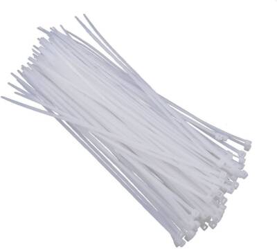 2.5mmx100mm Cable Tie White - 100 Pieces - 1