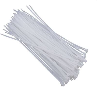 2.5mmx200mm Cable Tie White - 100 Pieces - 1