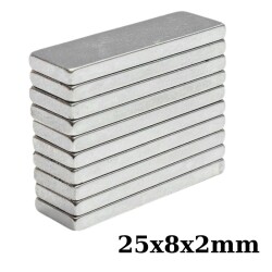 25x8x2mm Neodyum Güçlü Mıknatıs - Neodim Magnet 