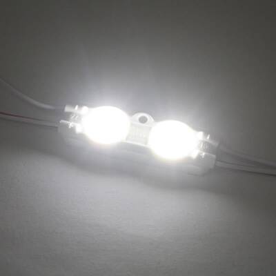 2'li Mercekli Mini Modül Led - Beyaz 12V 0.72W - 2