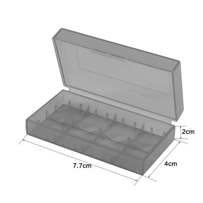 2x18650 Battery Storage Box - Black - 3