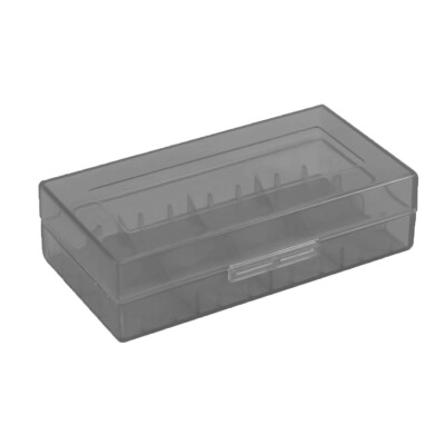 2x18650 Battery Storage Box - Black - 2