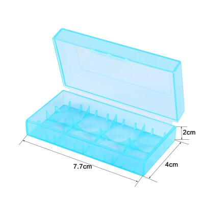 2x18650 Battery Storage Box - Blue - 3