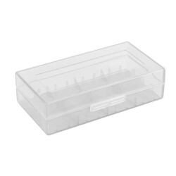 2x18650 Battery Storage Box - Transparent - 2