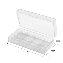 2x18650 Battery Storage Box - Transparent - 3