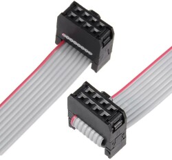 2x4 8 Pin Female-Female Flat Cable - 50cm - 2