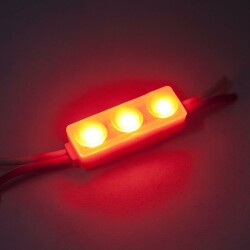 3 Lens Mini Module Led - Red 12V 0.5W - 2