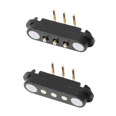 3-Pin 2.54mm 90C Pogo Pin Magnetic Connector Set - 1