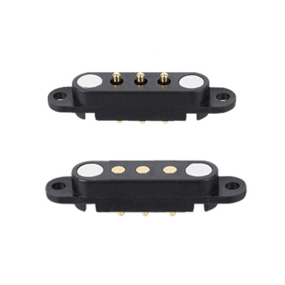 3-Pin 2.54mm Pogo Pin Magnetic Connector Set - With Ear - 1