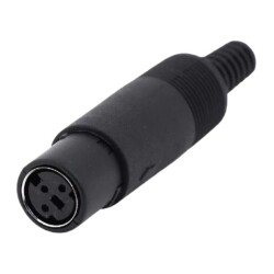 3 Pin Female Mini DIN Connector 