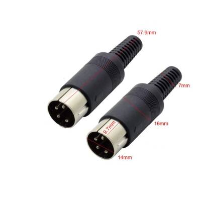 3 Pin Male DIN Connector - 2