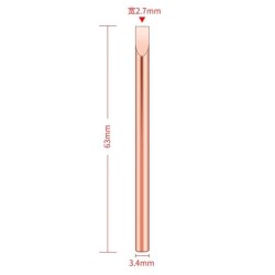 30W D Type Soldering Iron Tip - Copper - 2