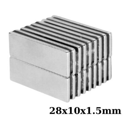 28x10x1.5mm Neodyum Güçlü Mıknatıs - Neodim Magnet - 1