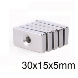 30X15x5-5mm Countersunk Hole Neodymium Strong Magnet 