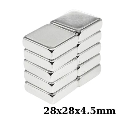 28x28x4.5mm Neodyum Güçlü Mıknatıs - Neodim Magnet - 1