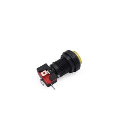 33mm 12V Işıklı Oyun Makinesi Butonu - Sarı - 2