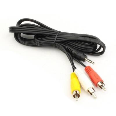 3.5mm'den / 3 RCA Ses ve Görüntü Kablosu - 1