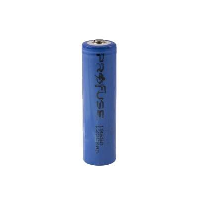 3.7V 1200mAh 18650 Li-ion Rechargeable Battery - With Head - 2