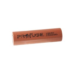 3.7V 1500mAh 18650 Li-ion Rechargeable Battery - Headless - 1