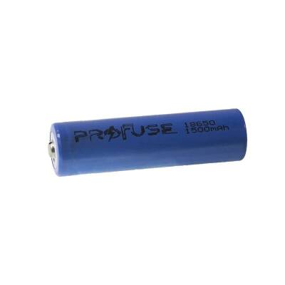 3.7V 1500mAh 18650 Li-ion Rechargeable Battery - With Head - 1