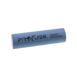 3.7V 2400mAh 18650 Li-ion Rechargeable Battery - Headless 