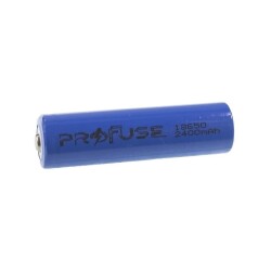 3.7V 2400mAh 18650 Li-ion Rechargeable Battery - With Head 