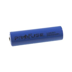 3.7V 2600mAh 18650 Li-ion Rechargeable Battery - With Head - 1