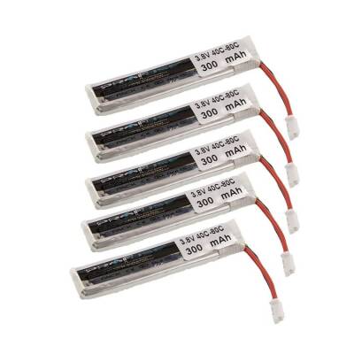 3.8V 300mAh 40/80C Lipo Battery Set 5 Pack - Drone Lipo Battery - 1