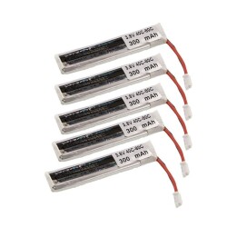 3.8V 300mAh 40/80C Lipo Battery Set 5 Pack - Drone Lipo Battery 