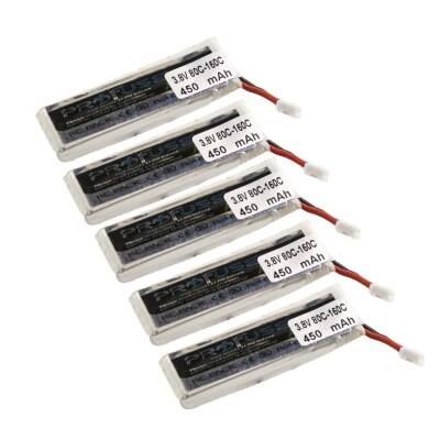 3.8V 450mAh 80/160C Lipo Battery Set 5 Pack - Drone Lipo Battery - 1