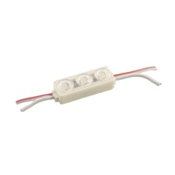 3'lü Mercekli Mini Modül Led - Kırmızı 12V 0.5W - 1