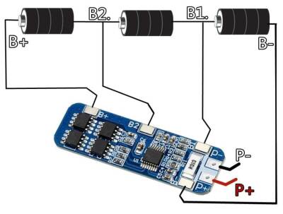 3S 10A 12V Li-ion & 18650 BMS Batarya Koruyucu Balans Devresi - 4