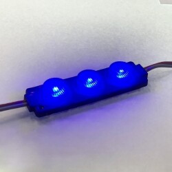 3W Lens Module 3 LEDs - Blue 12V - 2